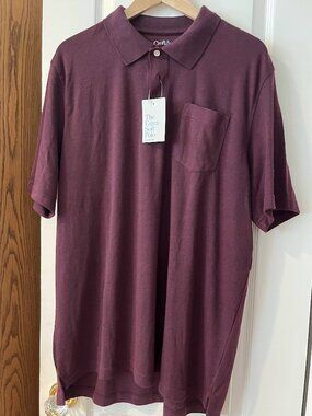 Croft & Barrow MENS (XL) Extra Soft Polo Maroon